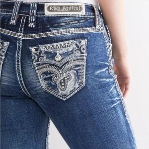 Rock Revival Fana Mid-Rise Straight Stretch Jeans Waist 28 Length 33 NWOT